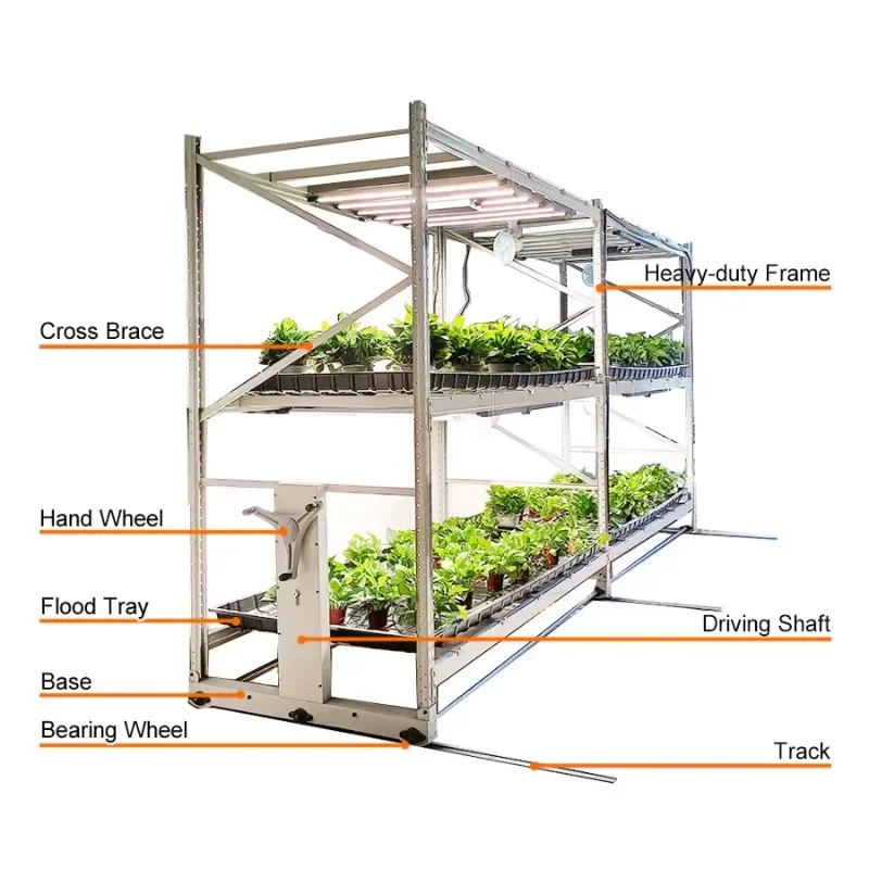 Multi layer grow table rack double deck shelves for indoor plants