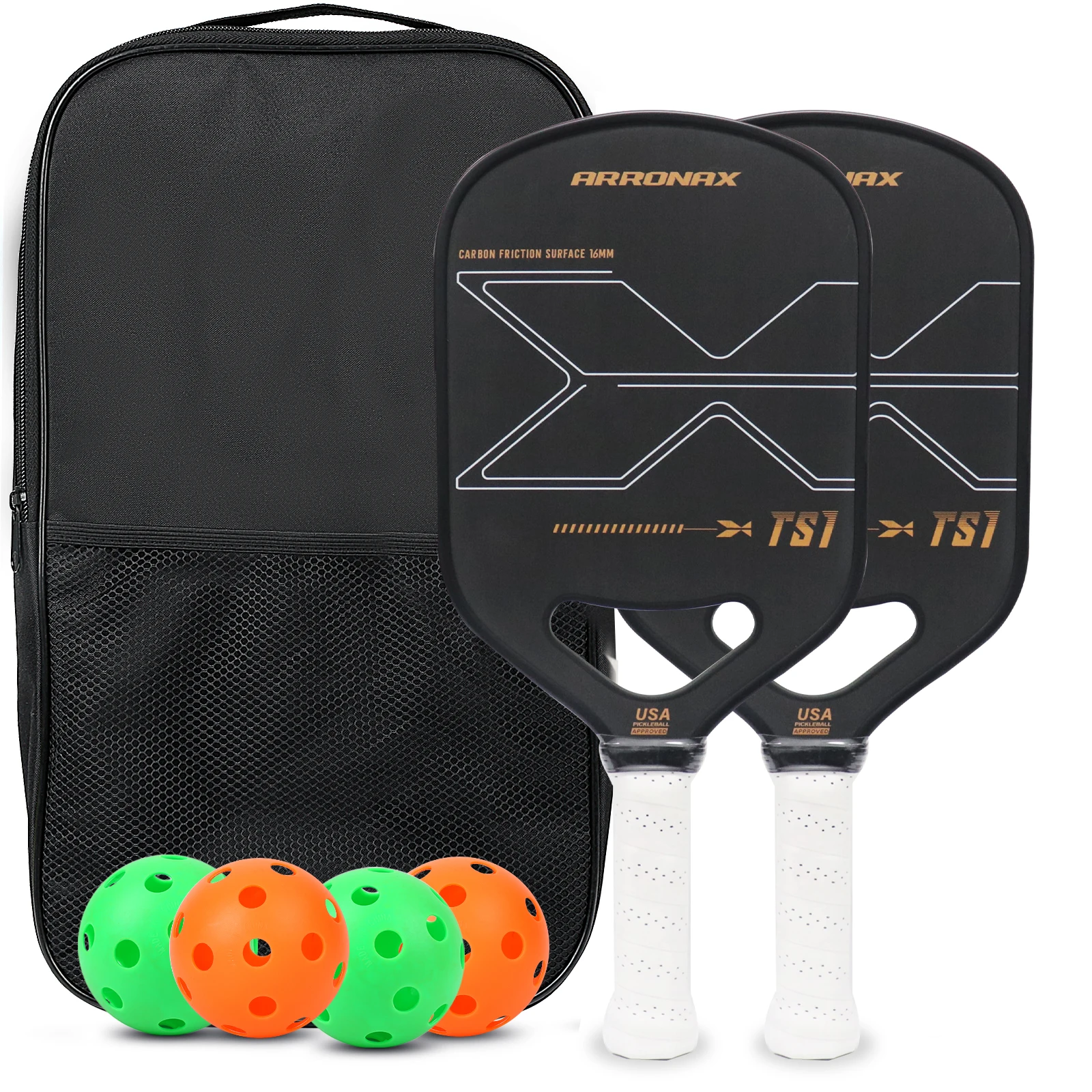 

Popular USAPA Approved Carbon Fiber Face Pickle Ball Pickleball Paddle with PP Honeycomb Core for Beginners, Advanced Players