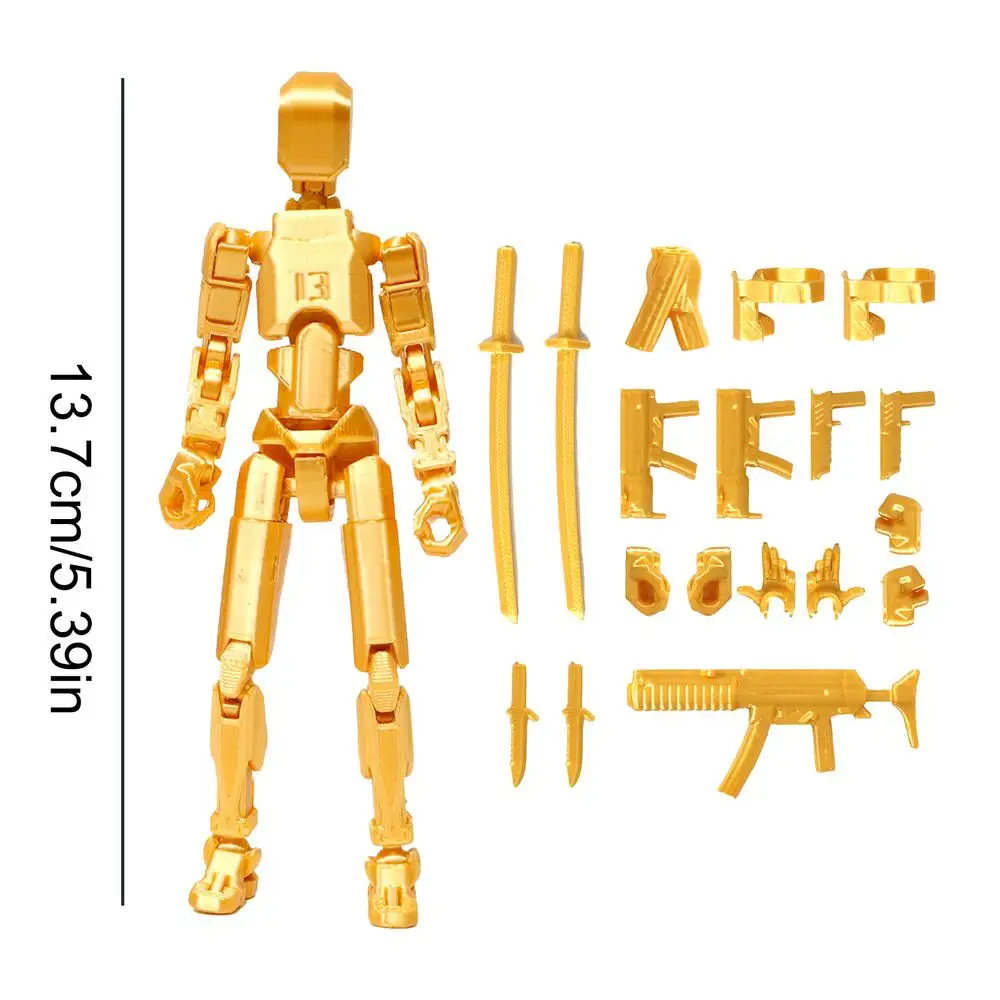 RuiDay T13 Action Figure, Stampa 3D di Figure Mobili Multi-Snodate