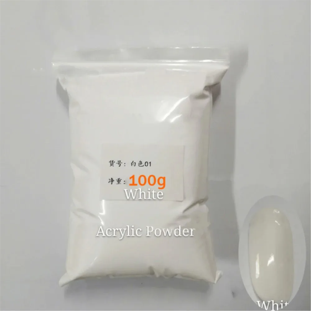 3Bag (1Bag=100g) PINK WHITE CLEAR Acrylic Powder 3 Colors Acrylic Nude Nail Carving Powders for Extension Dipping Crystal Powder 4