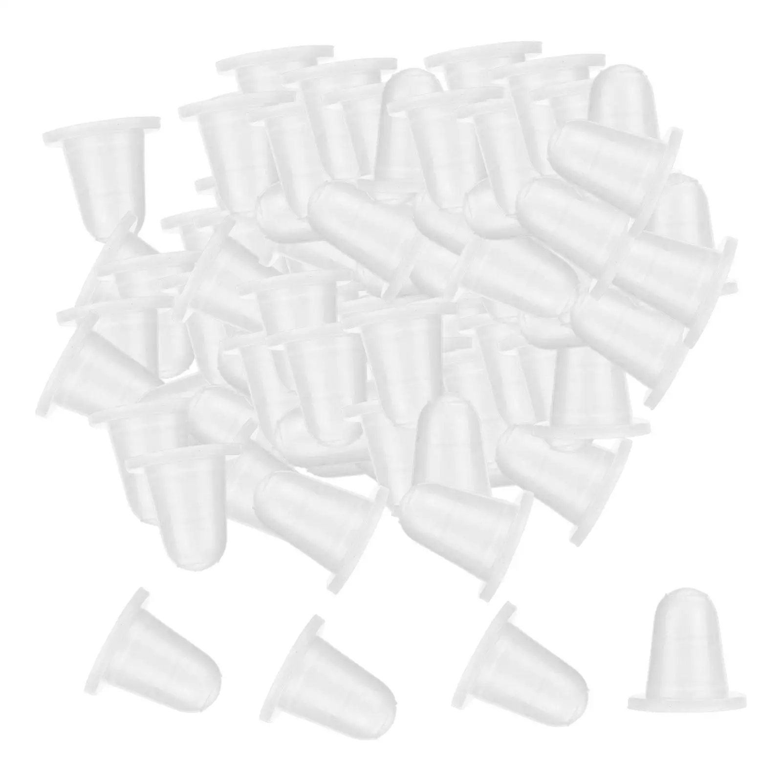 

100 Pieces Silicone Ink Cups Bottom Design Pigment Ink Caps