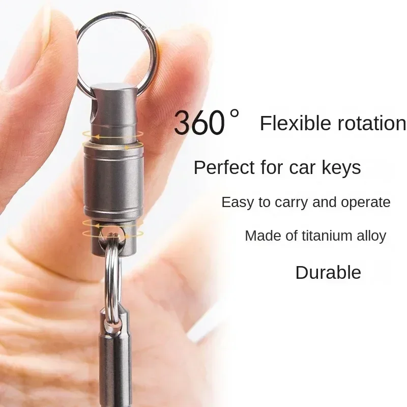 Titanium Rotate Buckle Portable Multifunctional EDC Tool Keyring