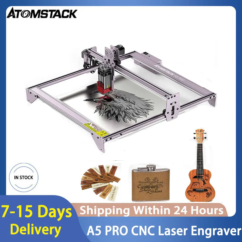 

ATOMSTACK A5 Pro Ultra-fine Laser Engraving Machine Engraver 410*400mm Area 40W Desktop Craving Printer CNC Cutting Cutter