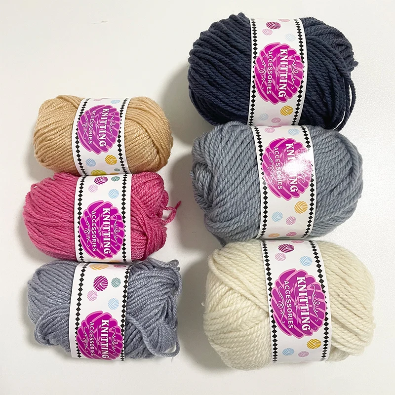 3pcs/6pcs Threads for Knitting Soft Milk Cotton Wool Yarn for Scarf Sweater DIY Needlework and Crochet 4