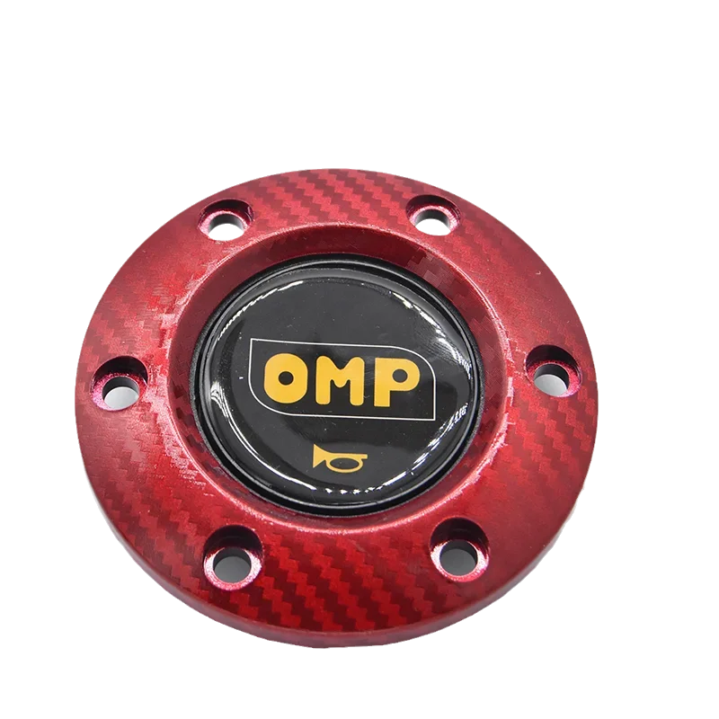 Racing Steering Wheel Horn Switch Universal Car Horn Button Carbon Fiber Pattern