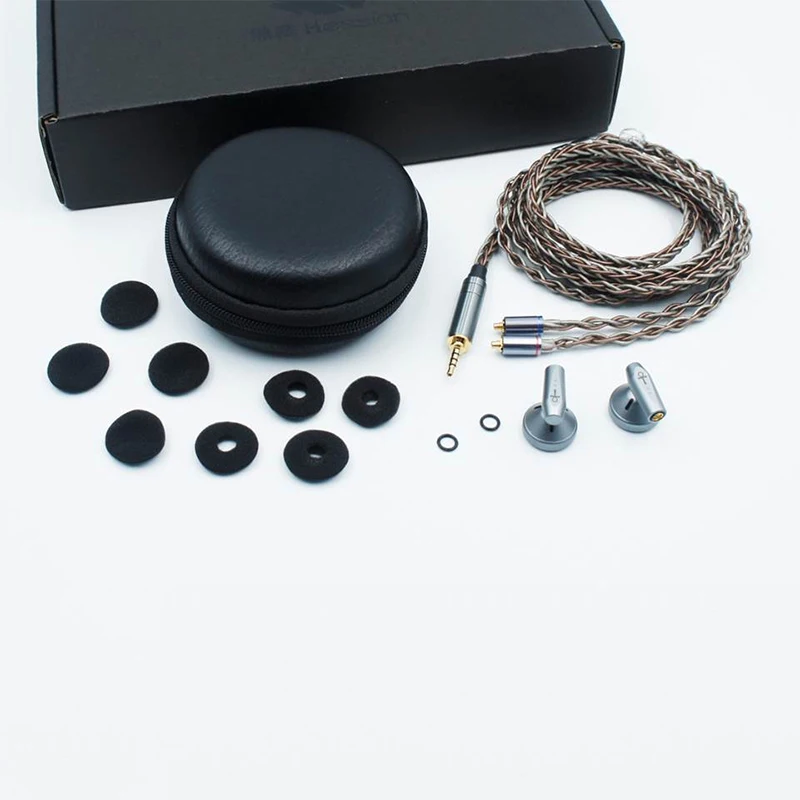 HESSIAN Ansata Pro 35ohm HiFi Audiophile Earbud Flat Earphone with 8 Strands MMCX 3.5mm Audio/2.5mm Balanced Cable 5