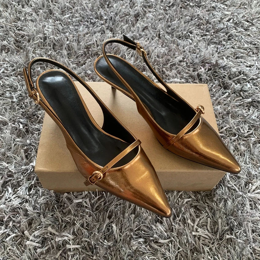 MY DD 25S HIGH HEEL 55MM IN BLACK CALFSKIN GOLD LOGO