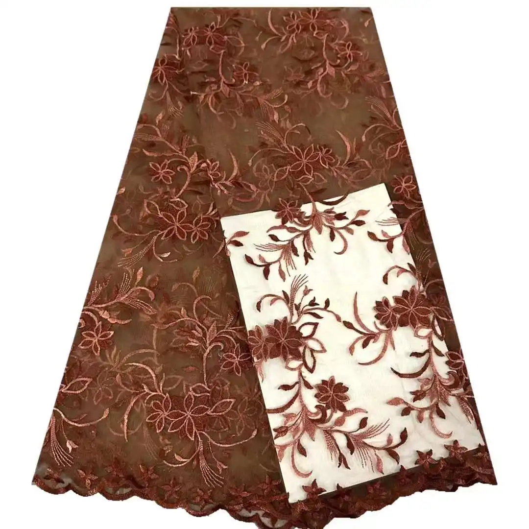 s Latest Best Quality Delicate Austria Very Soft Embroidered Tulle lace Fabric For Wedding Evening Dress U_Ge1978