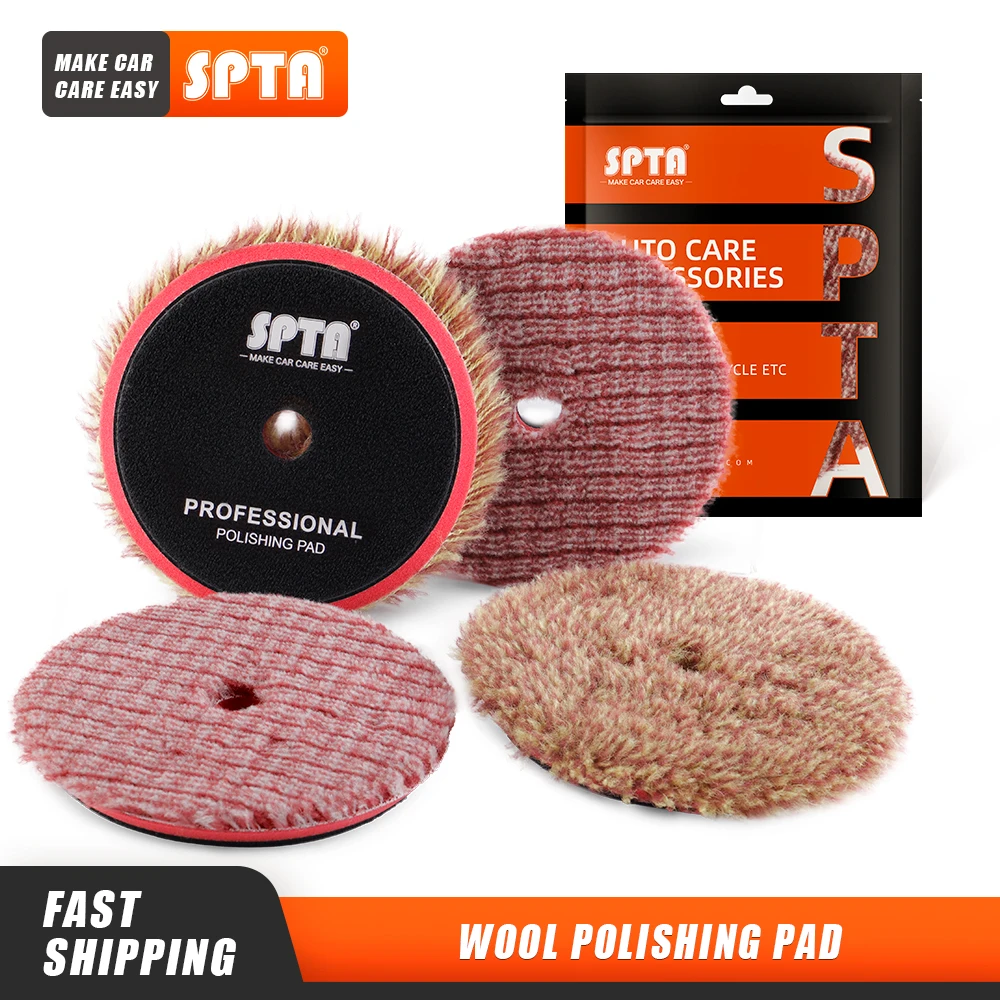 SPTA1Pc20PcsWoolMicrofiberPolishingPadsCutsFinishesPadinOne