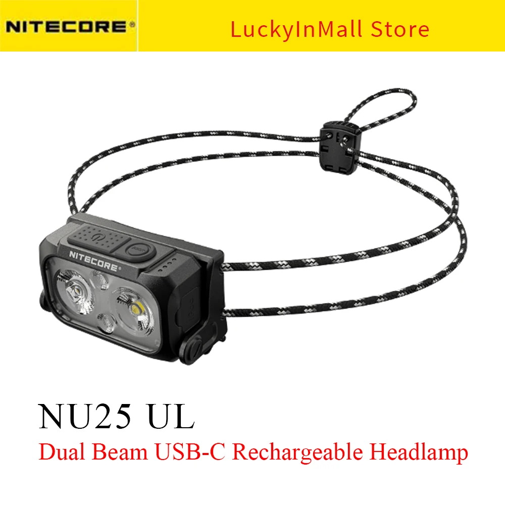

NITECORE NU25 UL lamp 400 Lumen USB Rechargeable LED Three Light Source Lamp Built-in Battery Flashlight Torch Camping