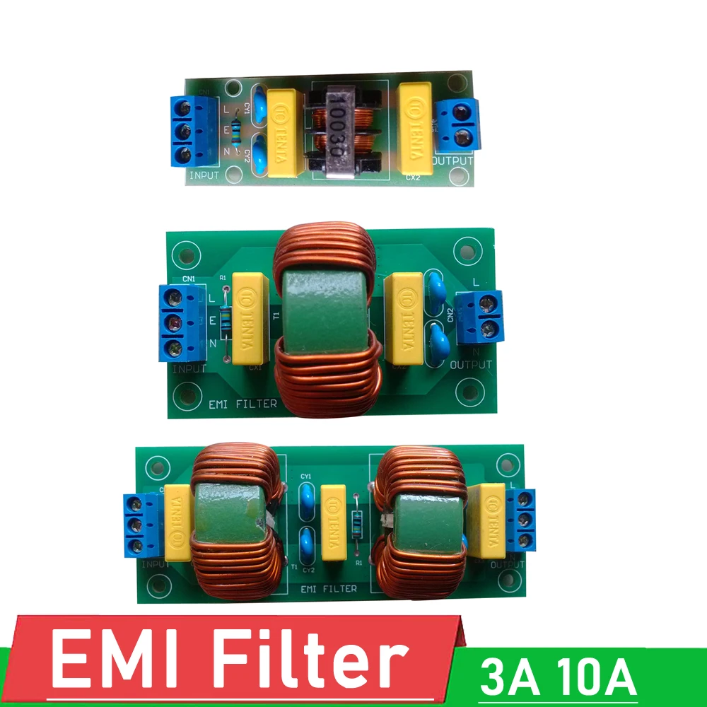 

DYKB 3A 10A EMI Filter DC/ AC EMI Power Filter Noise Impurity Purifier Filtering 110V 220V 12V 24V F/ Audio POWER Amplifier A