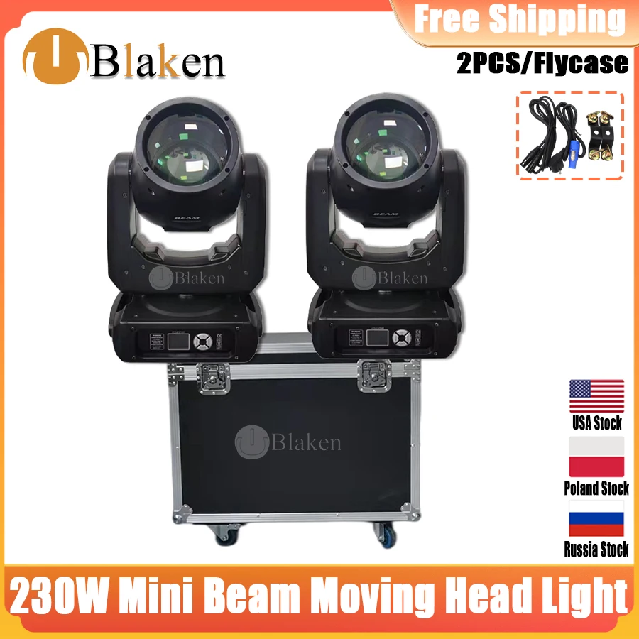 0 Tax 2Pcs Mini Beam 230W 7R Luce A Testa Mobile Con Flightcase Beam 7R Sharpy Beam 230 Stage Disco Light 230W 7R Beam Wash