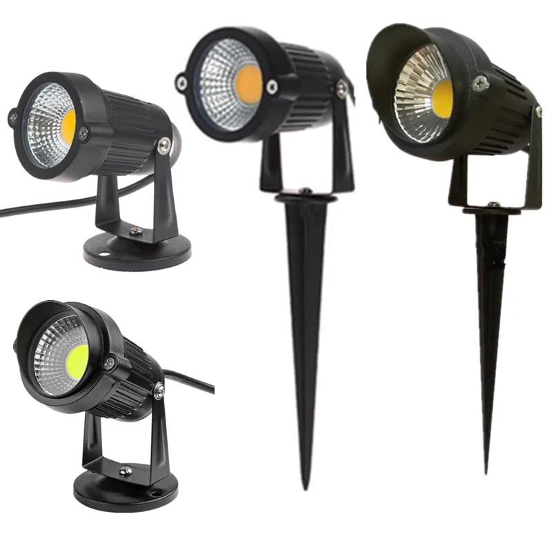 Garden Lighting LED 6W 9W 12W RGB DC12V Waterproof Outdoor Lawn Lamp AV85-265V COB 3W Spike Light Path Spotlights
