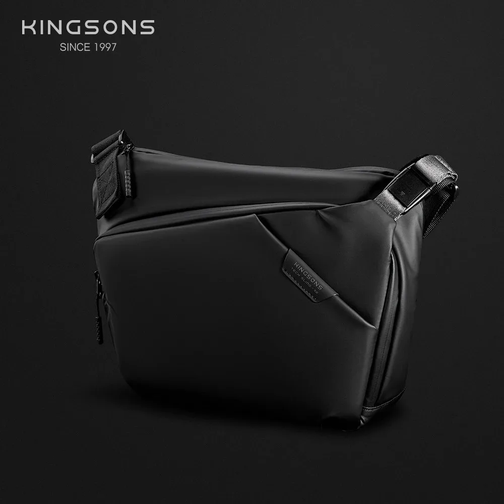 2024 Kingsons 13 inch Men Messenger Bag Single Shoulder Bag Waterproof Chest Bag Large Crossbody Bag for iPad Pro 12.9 Bag