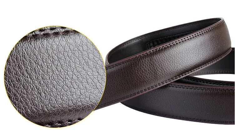 Großer Plus-Größe 130 140 150 160 170 cm Gürtel ohne Schnalle für automatische Schnalle PU-Ledergürtel ohne Schnalle für Männer Frauen 3,5 cm – Detail 7