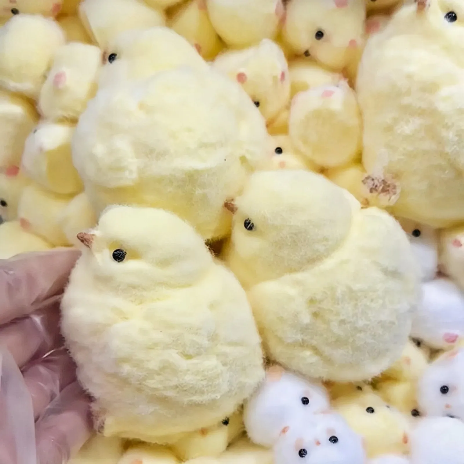 Handmade Yellow Big Chicken Plush Silicone Squishy Pinching Toys Cute Hen Chicks Taba Squeezing Toy Fuzzy Release Hand Stress 6
