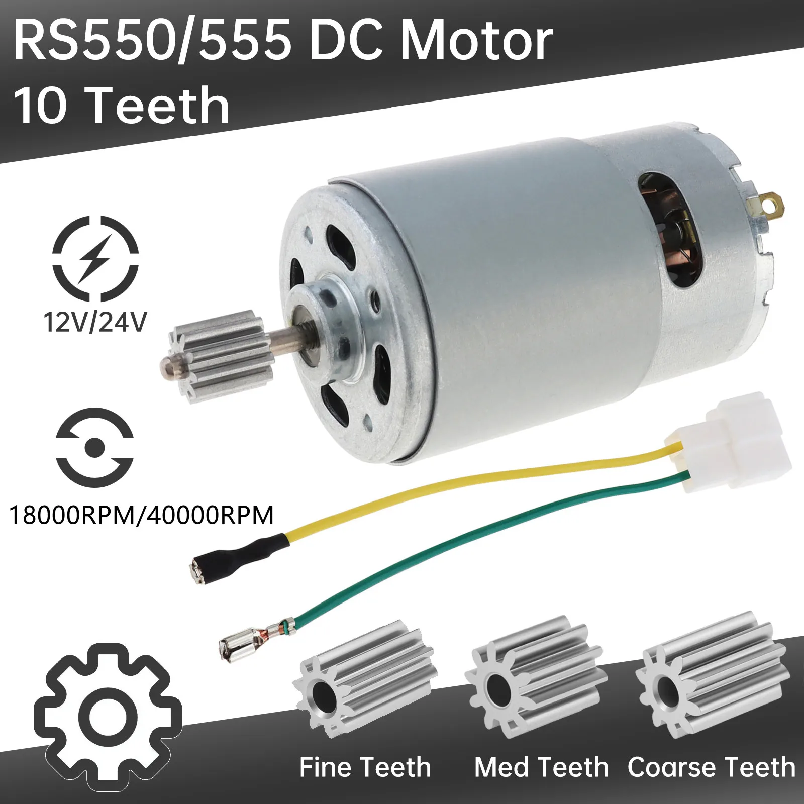 10 Teeth RS550 DC electronic starter High Speed electronic starter 21V RS550  electronic starter Brushed electronic 10 Teeth RS550 DC electronic starter High Speed electronic starter