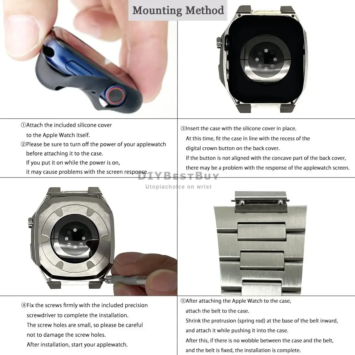 Apple Watch 8 7 6 5   θ ƿ ̽, ݼ Ʈ, IWatch 42mm 44mm 45mm  ð 