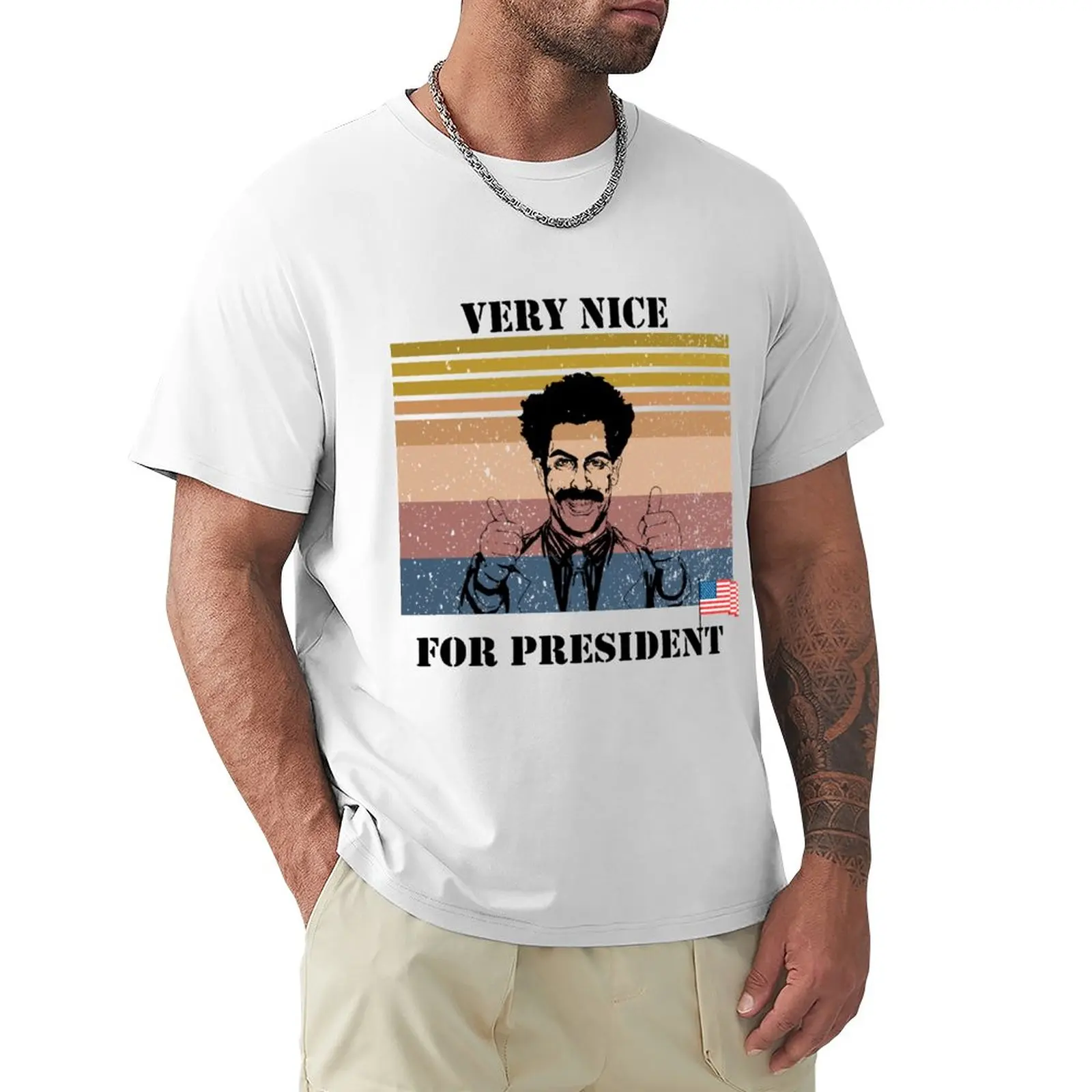 Borate For President T-Shirt Molto Bella Kawaii Clothes Oversize Abbigliamento Vintage Abbigliamento Uomo