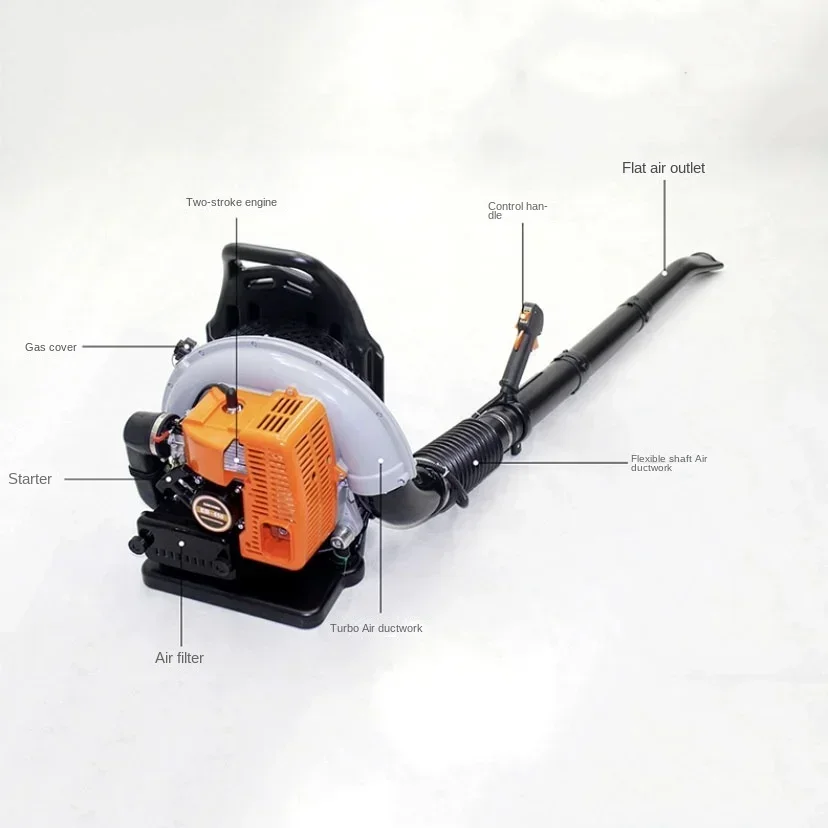 EB650 Leaf Vacuum Two-Stroke Gas Blower Backpack High-Power Snow Blower Park Deciduous Road Dust Removal Wind Fire Extinguisher 5