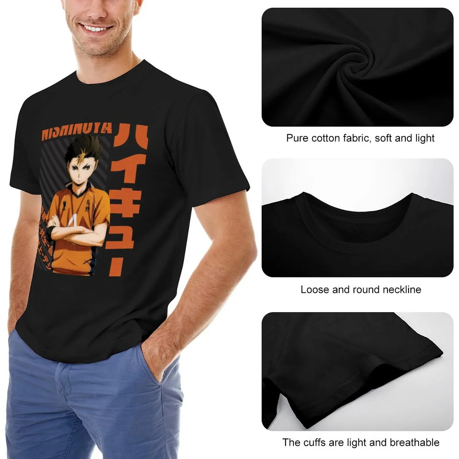 Camiseta Premium Uniforme Karasuno Nome e Número Personalizável Anime  Haikyuu