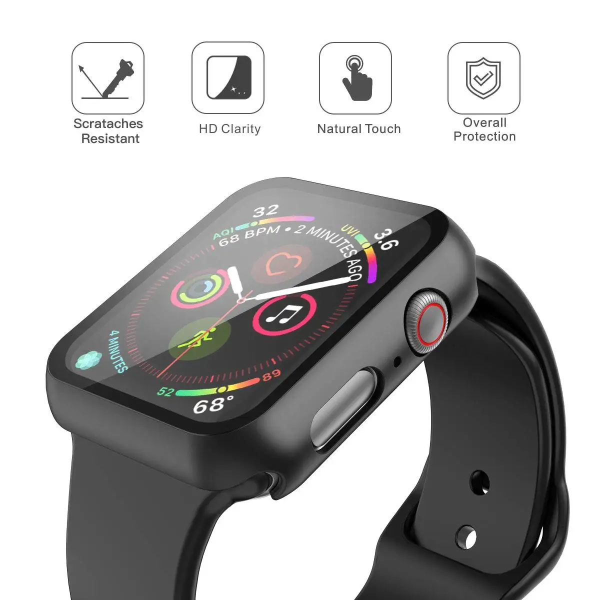 Premium Tempered Glass Screen Protector with Protective Bumper