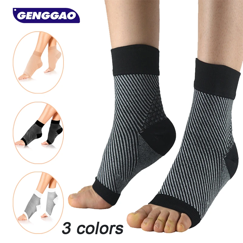 1 Pair Plantar Fasciitis Compression Socks Toeless Ankle Compression