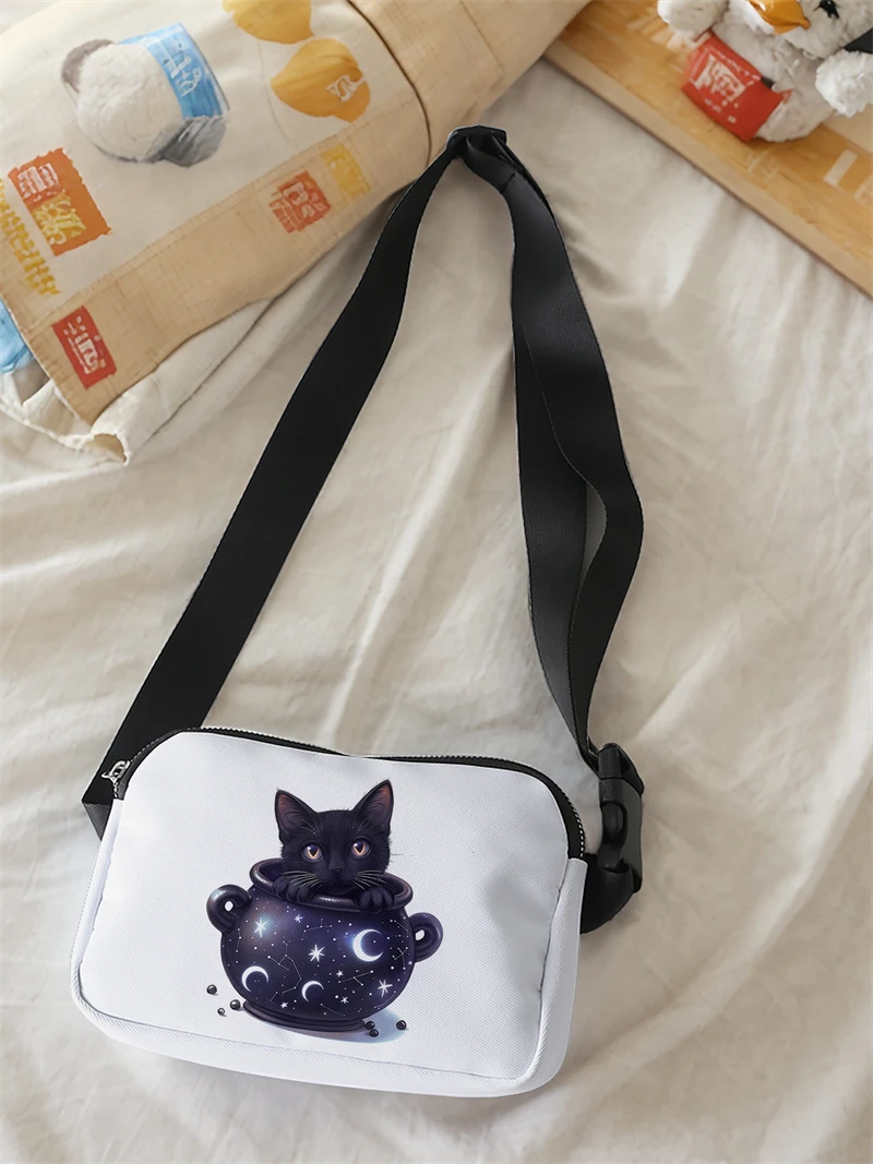 1pc,cat jar fashion adjustable crossbody bag, neutral sports waist bag, suitable for running