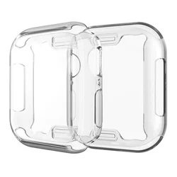 Premium TPU Screen Protector & Full Bumper Cover for Apple Watch - Various Sizes Available (Clear)
