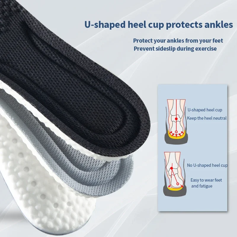 Orthopedic Insoles New Orthopedic Memory Foam Sport Insoles for Shoes Sole Cushion Running Shock-Absorbant Breathable Deodorization PU Pad
