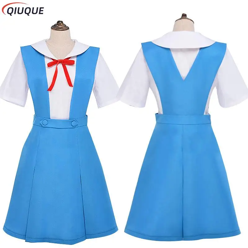 

Anime EVA Asuka Langley Soryu Ayanami Rei Cosplay Costume Women Dress Outfit Gilrs School Uniforms