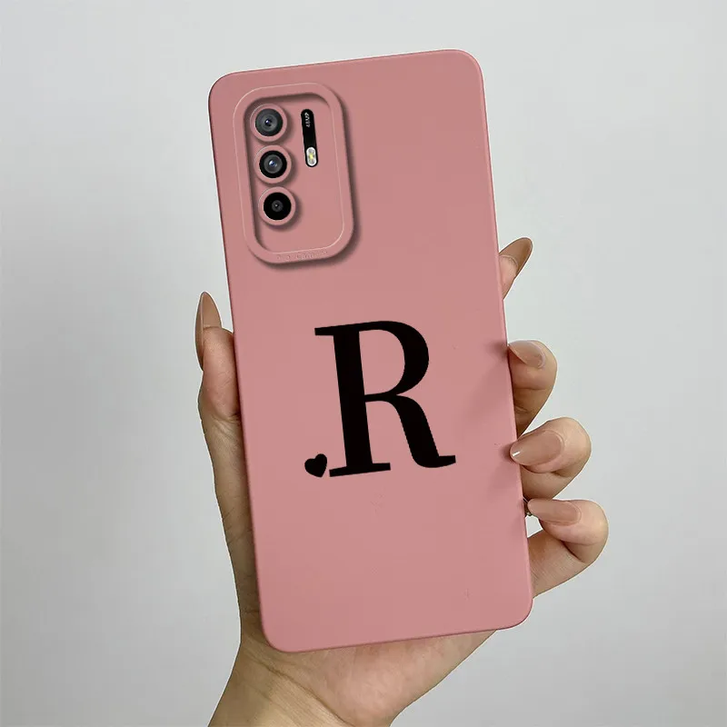 Chic Letters Square Shockproof Phone Case - Elegant Protective Back Cover
