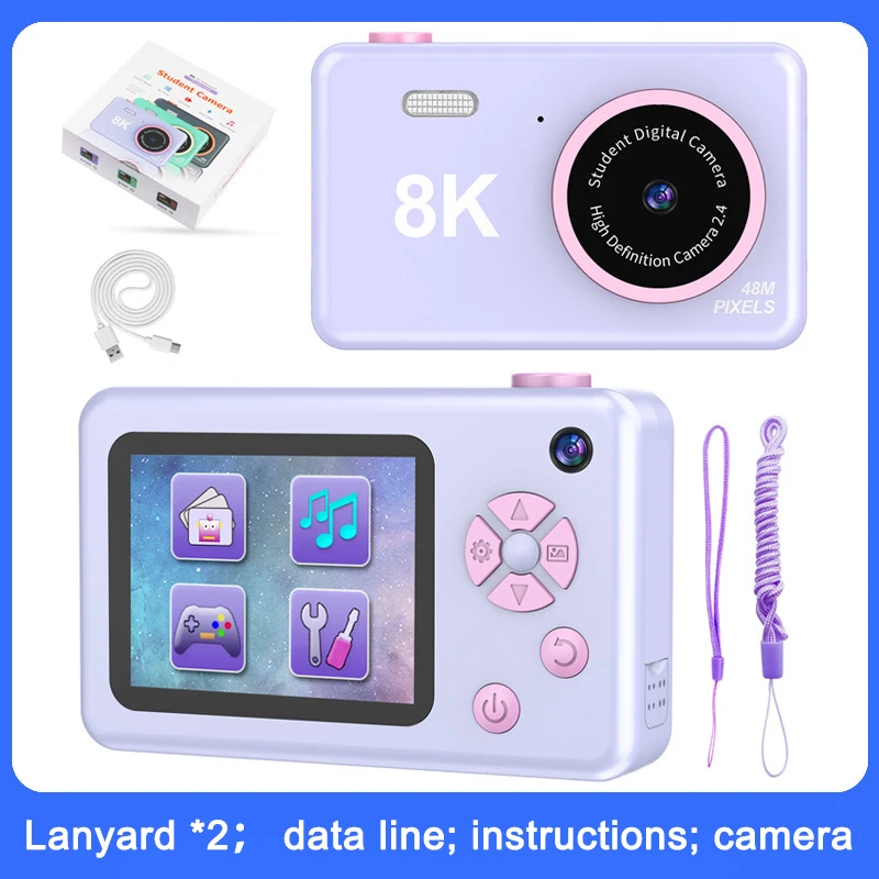 

Kids Camera Digital Vintage Camera Photography Video Camera MINI Education Toys For Children Baby Gifts 2.4inch Student Camera
