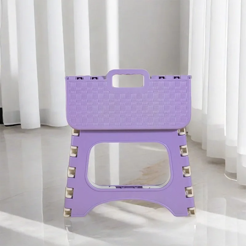 Folding stool plastic thickened small bench children adult outdoor portable folding chair small chair beach