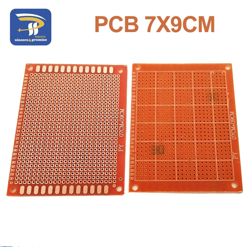 5PCS 7x9cm 7*9cm 단일 측면 프로토 타입 2.54mm PCB 브레드 보드 범용 DIY 실험 베이클라이트 구리판 회로 보드