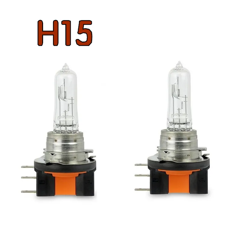 2Pcs H15 12V 15/55W 자동차 헤드 라이트 할로겐 3200K 골프 용 램프 고휘도 및 고품질 전구