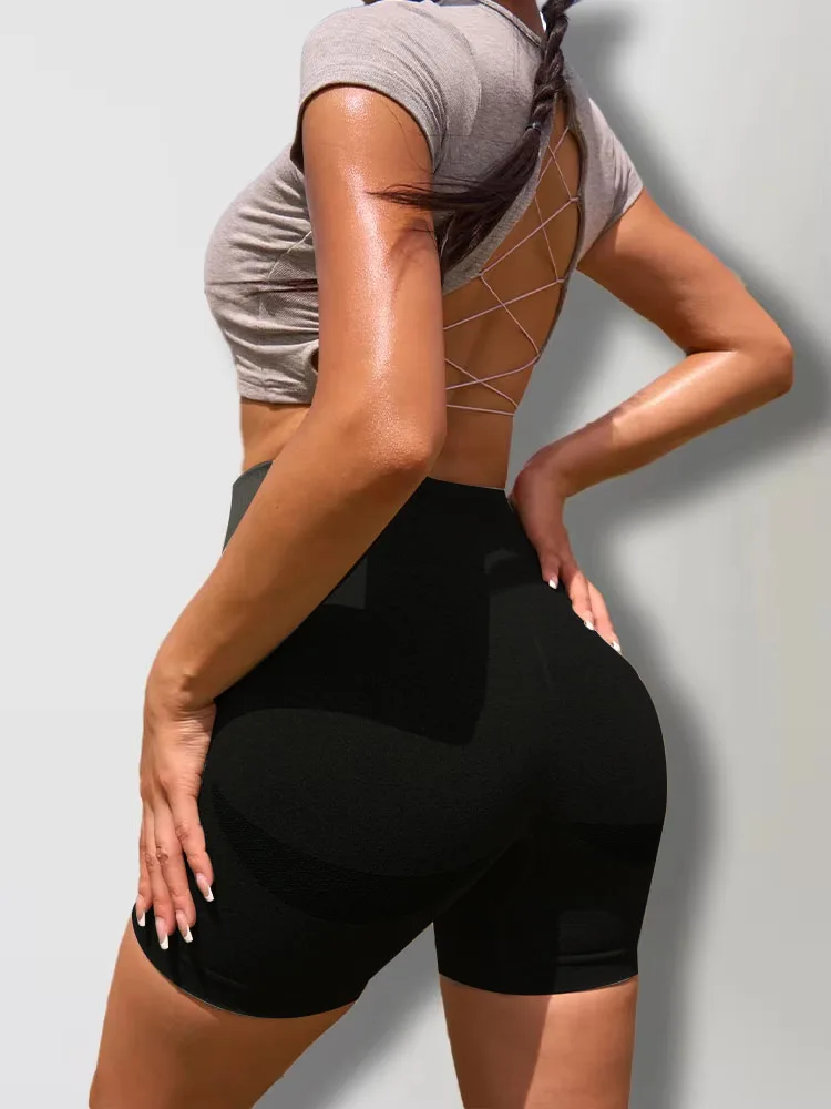 Workout Shorts Sports Shorts Running Shorts Seamless Shorts Gym Women Cycling Shorts Stretch Breathable High Waist
