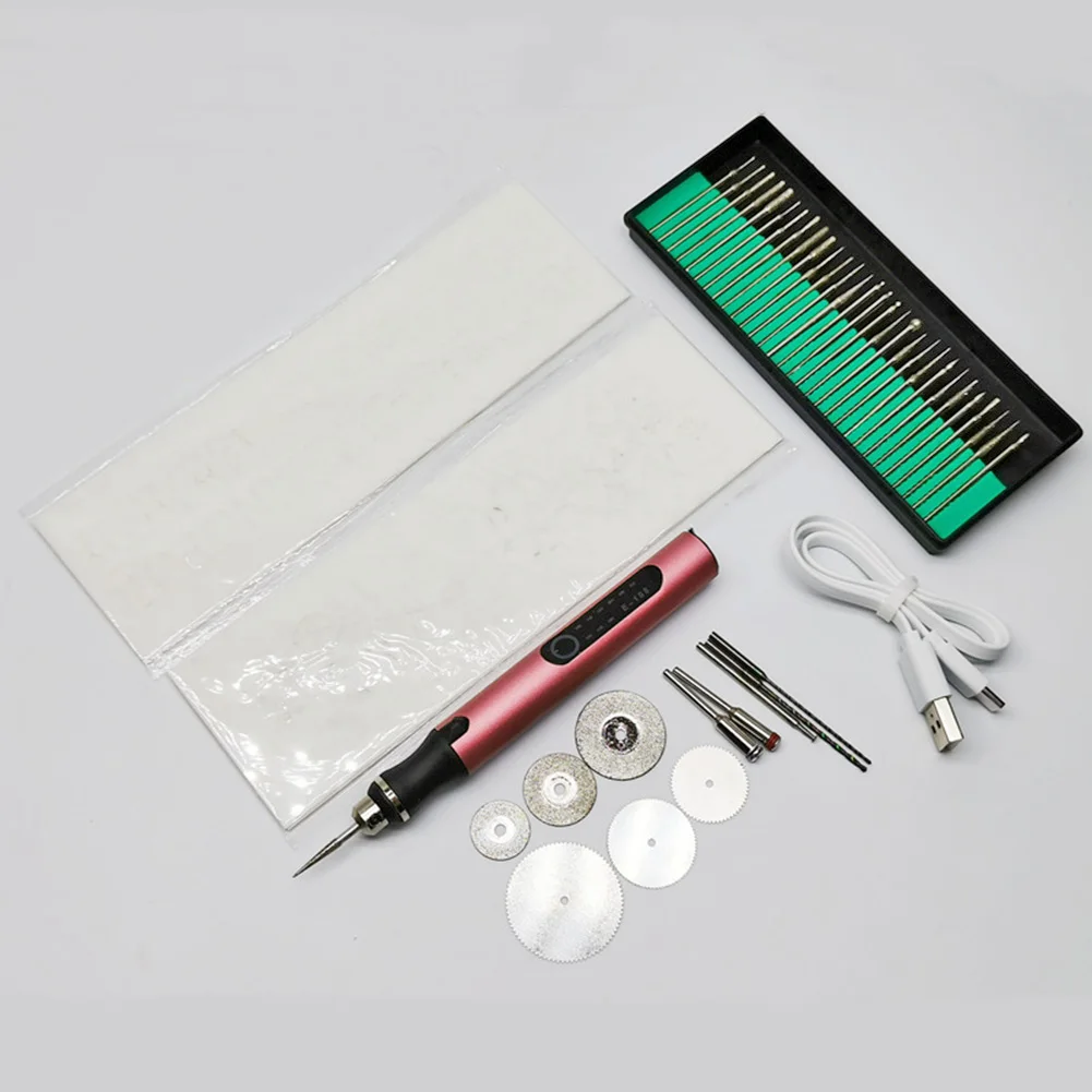 다기능 전기 조각기 펜, 조정 가능한 전기 조각기 에칭 펜, 세라믹 금속 플라스틱용 DIY 전동 공구, 3 단 기어