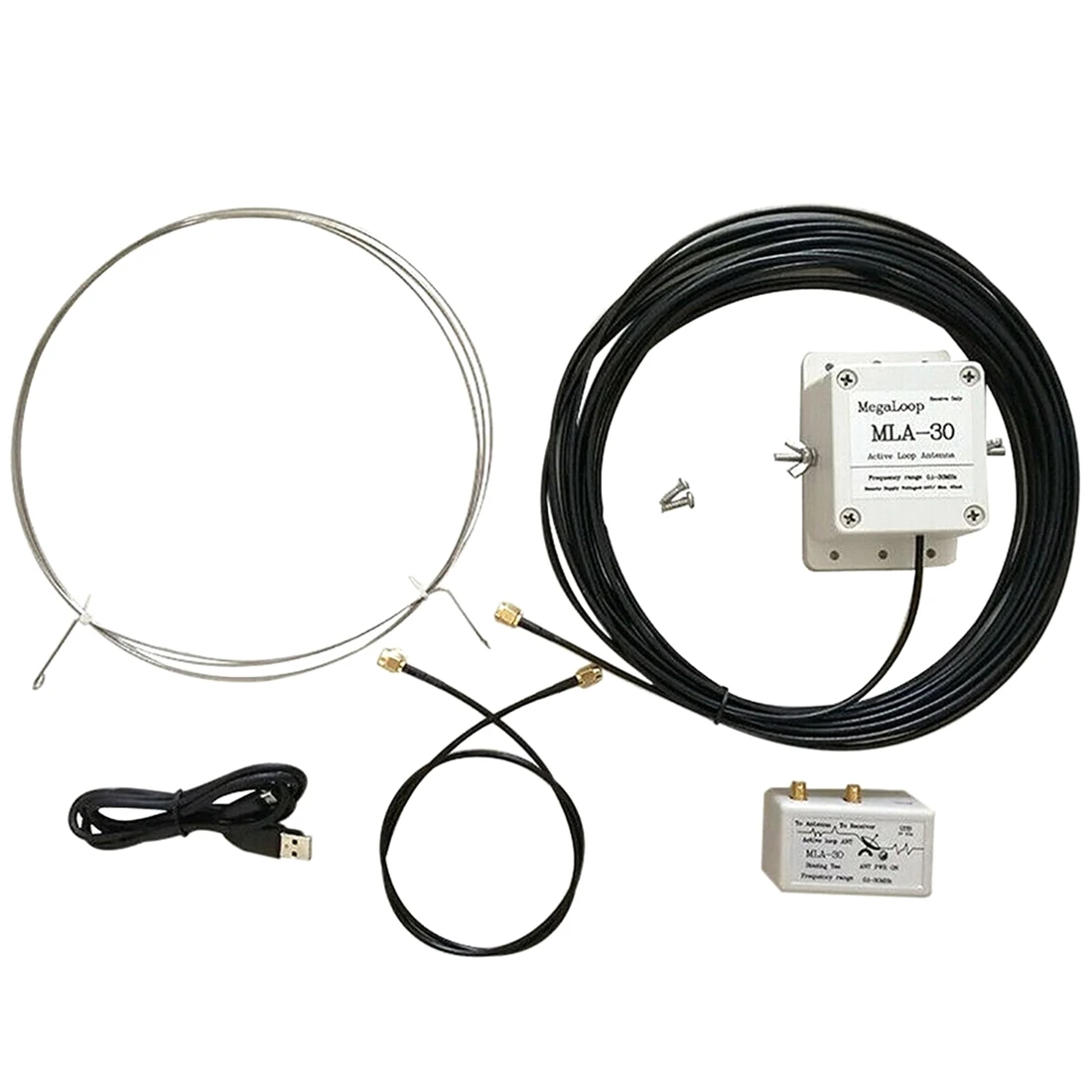 Фото Активная Магнитная петлевая антенна MLA30 + MLA-30 MLA30 Plus, радиоантенна HA SDR с короткими и средними волнами, низкий уровень шума, 500 кгц-30 МГц №1