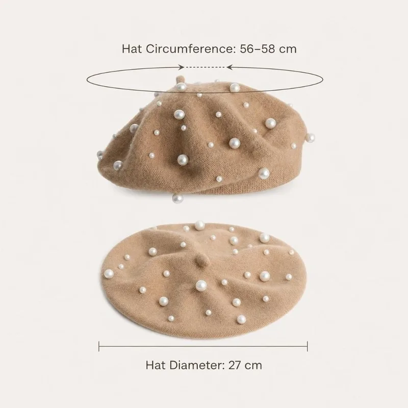 Berets Hat Warm Solid Color Elegant Plain 