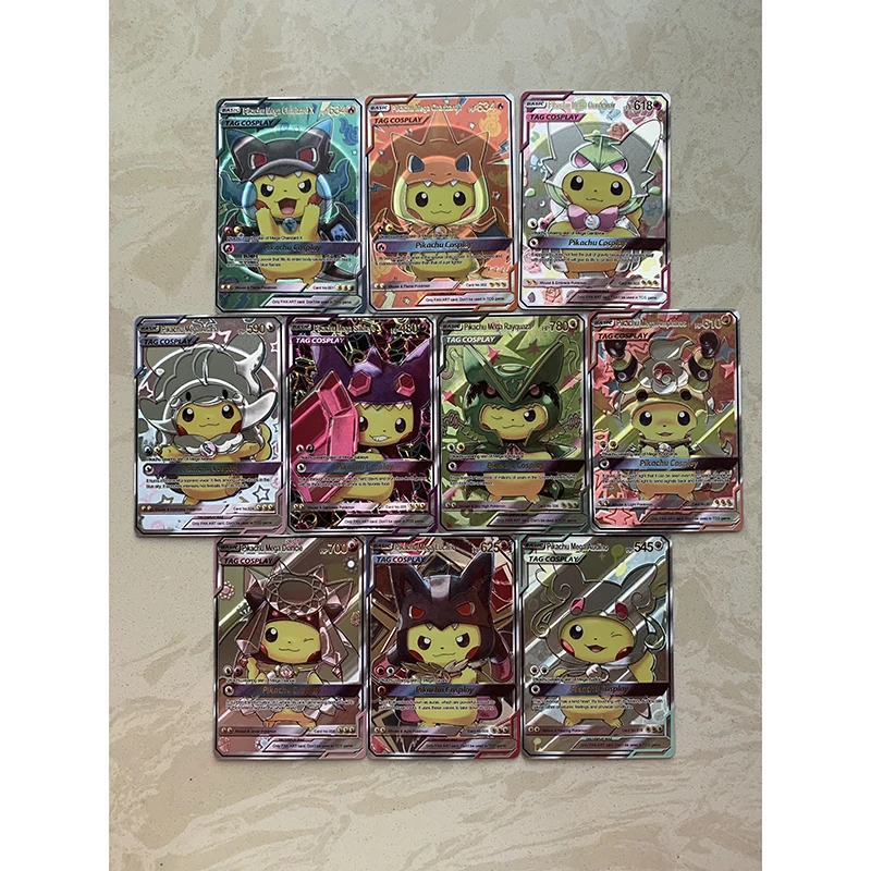 55pcs Pokemon Pikachu Cosplay HP999 One Piece English Cards Box Anime  Kawaii Game Collection Cards Vcos Hobby Kid Birthday Gift - AliExpress