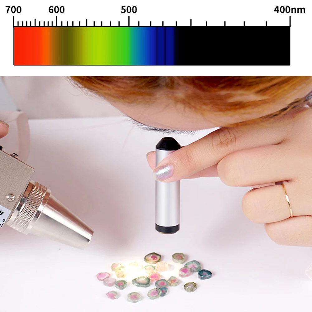 Small Diffraction Spectroscope Gemstone Gemological 55mm Length Jeweler Jewel Tester Tool Handheld Gem Spectroscope