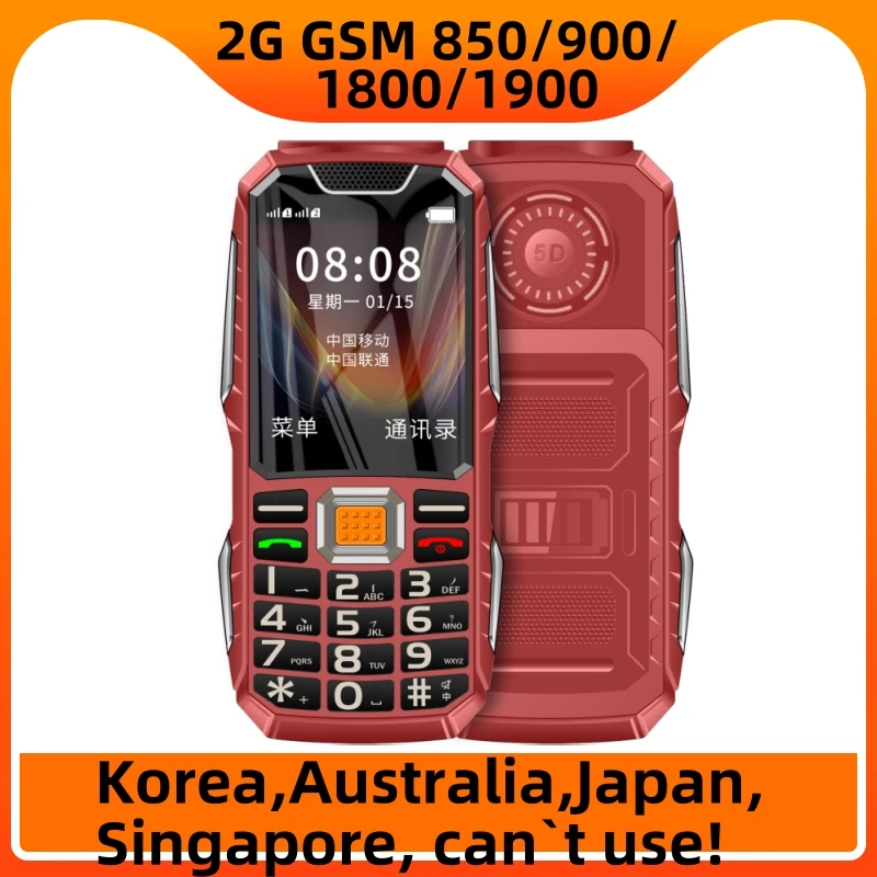 دفع زر وعرة الهاتف المحمول 2.4 "المزدوج سيم بلوتوث...