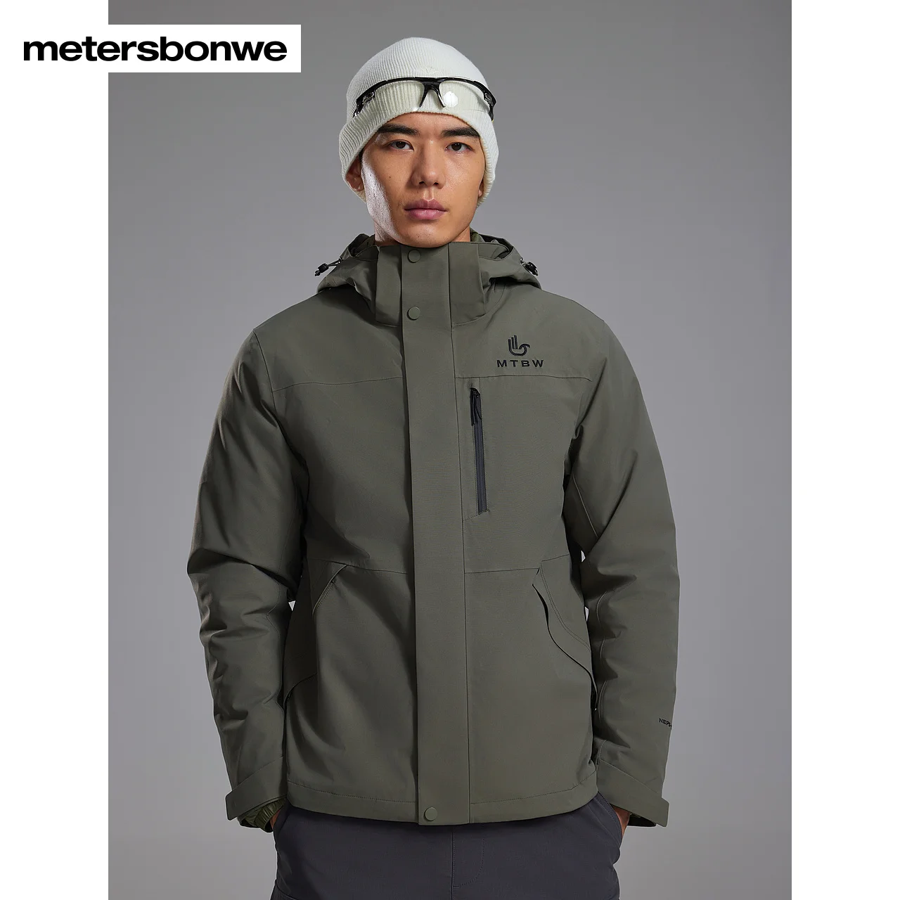 Metersbonwe-Men's Waterproof New 3-in-1 Outdoor Jacket Puffer Windproof Oilproof Warm Three Ways to Wear Winter