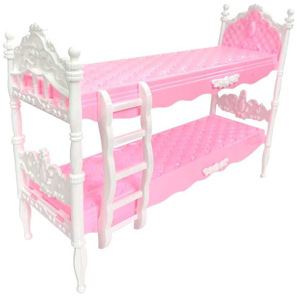 NK 1 pz rosa letto a castello per bambole mobili per case delle bambole  principessa ragazza camera da letto per accessori per bambole Barbie  bambola regalo giocattolo per bambini| | - AliExpress