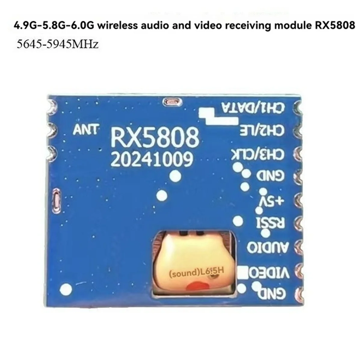 ABAN 5.8Ghz RX5808 무선 오디오 비디오 수신기 모듈 8채널 오디오 비디오 수신기 모듈 (오디오 SPI 모드 포함)