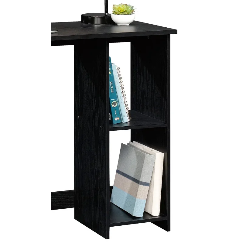 Description Picture 6 of itemMainstays Computer Desk Small Space Writing Desk with 2 Shelves True Black Oak Finish Laptop Table Furniture