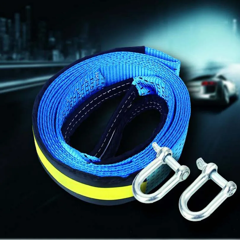 Super high quality 5M 8Tons Tow Cable Tow Strap Towing Rope with Hooks