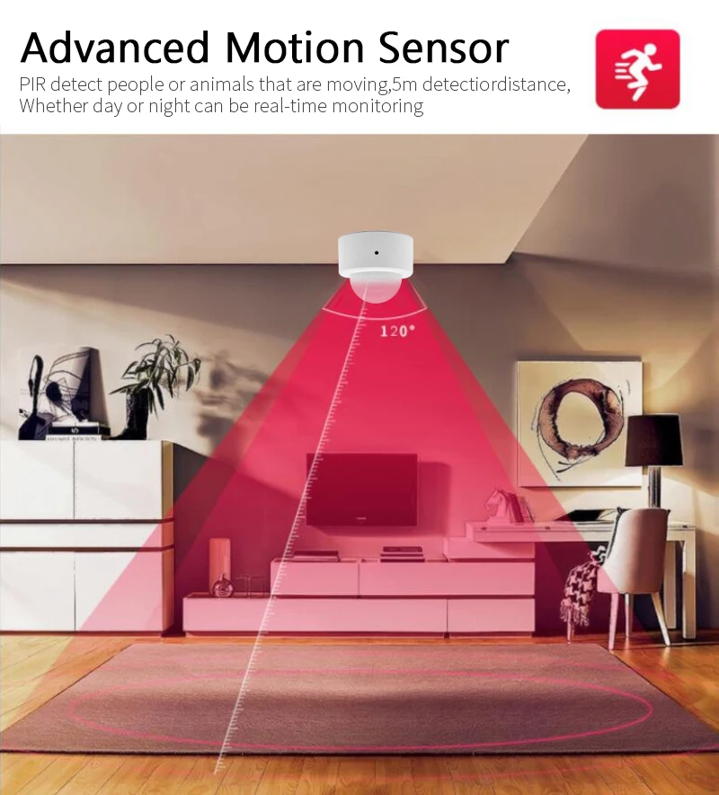 Tuya Zigbee PIR Motion Sensor Human Body Movement Wireless Infrared Detector Smart Home Security Work With Alexa Google Home pir motion sensor motion sensor infrared detector sensor