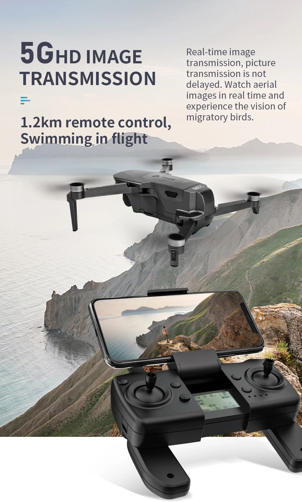 L300 GPS Drone, Watch aerial images in real time and experience the vision of 1.2km remote control, mig